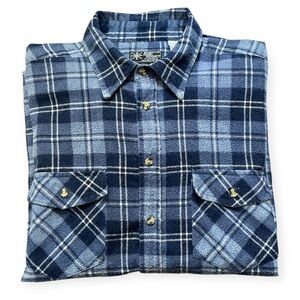 Vintage Haband Jack Frost Blue Plaid Flannel Shirt – Size LRG
